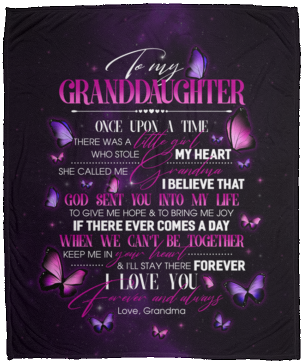 Grandma To My Granddaughter Once Upon A Time There Was A Little Girl Who Stole My Heart Fleece Blanket – Mink Blanket, White, Cozy Plush Fleece Blanket - 50x60 Grandma To My Granddaughter Once Upon A Time There Was A Little Girl Who Stole My Heart Fleece Blanket – Mink Blanket, White, Cozy Plush Fleece Blanket - 50x60