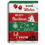 Warm Wishes Merry Christmas Peace Let It Snow Gallery Wrapped Framed Canvas Prints - Unframed Poster, White, 0.75'' Framed Canvas Warm Wishes Merry Christmas Peace Let It Snow Gallery Wrapped Framed Canvas Prints - Unframed Poster, White, 0.75'' Framed Canvas