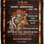Dad To My Firefighter Son I Love You Forever For Always and No Matter What Fleece Blanket - Sherpa Blanket, White, Cozy Plush Fleece Blanket - 50x60
