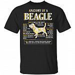 Anatomy Of A Beagle T-Shirt - Funny Beagle Shirt, Black, Unisex T-Shirt