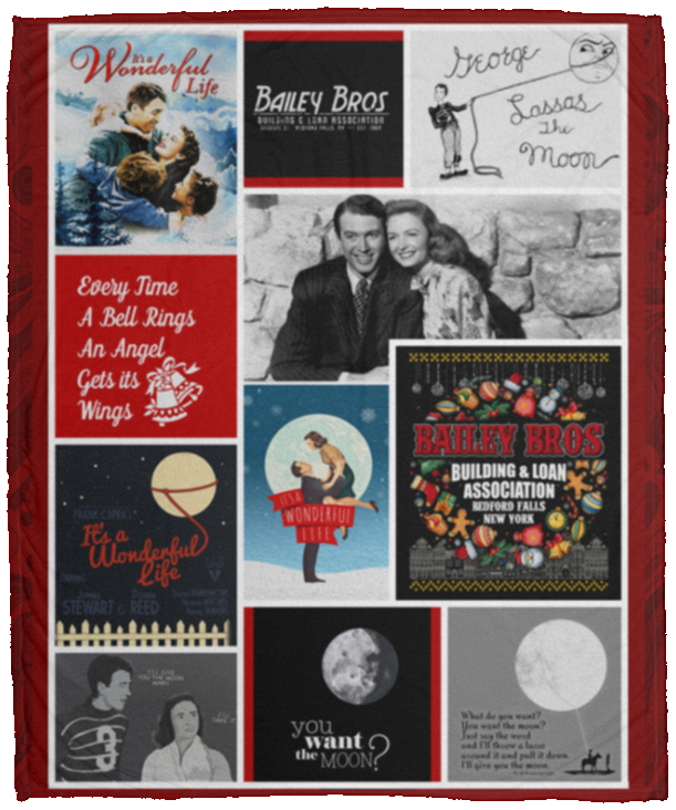 It's a Wonderful Life Every Time a Bell Rings an Angel Gets Its Wings Fleece Blanket - Bailey Bros Blanket, White, Cozy Plush Fleece Blanket - 50x60 It's a Wonderful Life Every Time a Bell Rings an Angel Gets Its Wings Fleece Blanket - Bailey Bros Blanket, White, Cozy Plush Fleece Blanket - 50x60