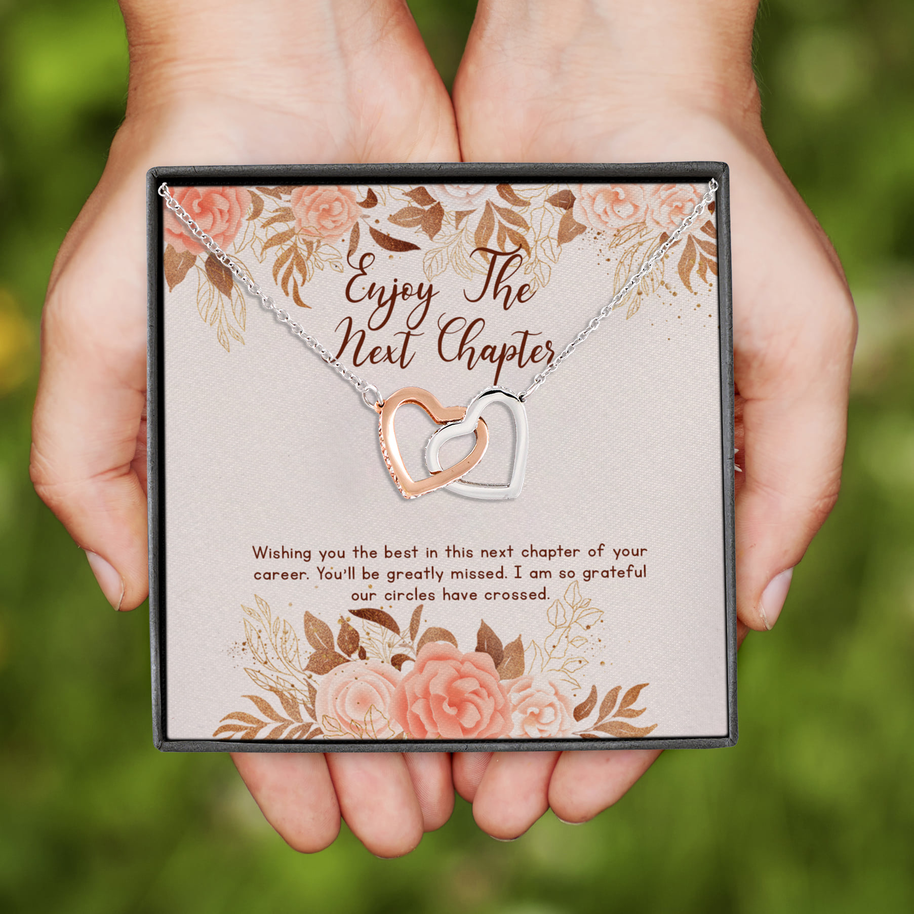 91KNG. Enjoy the Next Chapter Interlocking Hearts Necklace