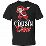 Cousin Crew Santa Dab Christmas T-Shirt-Youth Shirt - Santa Family Matching Christmas Pajamas Gift Youth Tee, Black, Unisex T-Shirt