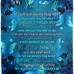 Personalized To My Wonderful Mom Give You Ability See Yourself Through My Eyes Fleece Blanket, White, Cozy Plush Fleece Blanket - 50x60 Personalized To My Wonderful Mom Give You Ability See Yourself Through My Eyes Fleece Blanket, White, Cozy Plush Fleece Blanket - 50x60