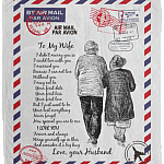 Airmail To My Wife Love Your Husband Letters Fleece Blanket - Premium Sherpa Blanket - Woven Blanket, White, Cozy Plush Fleece Blanket - 50x60 Airmail To My Wife Love Your Husband Letters Fleece Blanket - Premium Sherpa Blanket - Woven Blanket, White, Cozy Plush Fleece Blanket - 50x60