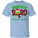 Personalized Christmas 2020 T-Shirt - Xmas 2020 Shirt, Light Blue, Unisex T-Shirt