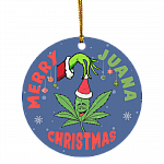 Merry Juana Christmas Ornament, White, Circle Ornament Merry Juana Christmas Ornament, White, Circle Ornament