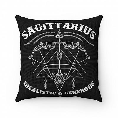 Funny Sagittarius Zodiac Idealistic Generous Throw Pillow - Decorative Pillow - Indoor Outdoor Cushion