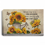 Every Day Is A New Beginning Take A Deep Breath And Start Again Sunflower Framed Canvas Prints - Unframed Poster, White, 0.75'' Framed Canvas Every Day Is A New Beginning Take A Deep Breath And Start Again Sunflower Framed Canvas Prints - Unframed Poster, White, 0.75'' Framed Canvas