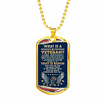 What Is A Veteran Active Duty Discharged Retired Reserve That Is Honor Dog Tag Pendant Necklace - Dog Tag (Gold Plated) What Is A Veteran Active Duty Discharged Retired Reserve That Is Honor Dog Tag Pendant Necklace - Dog Tag (Gold Plated)