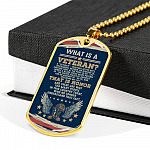 What Is A Veteran Active Duty Discharged Retired Reserve That Is Honor Dog Tag Pendant Necklace - Dog Tag (Gold Plated) What Is A Veteran Active Duty Discharged Retired Reserve That Is Honor Dog Tag Pendant Necklace - Dog Tag (Gold Plated)