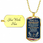 What Is A Veteran Active Duty Discharged Retired Reserve That Is Honor Dog Tag Pendant Necklace - Dog Tag (Gold Plated) What Is A Veteran Active Duty Discharged Retired Reserve That Is Honor Dog Tag Pendant Necklace - Dog Tag (Gold Plated)