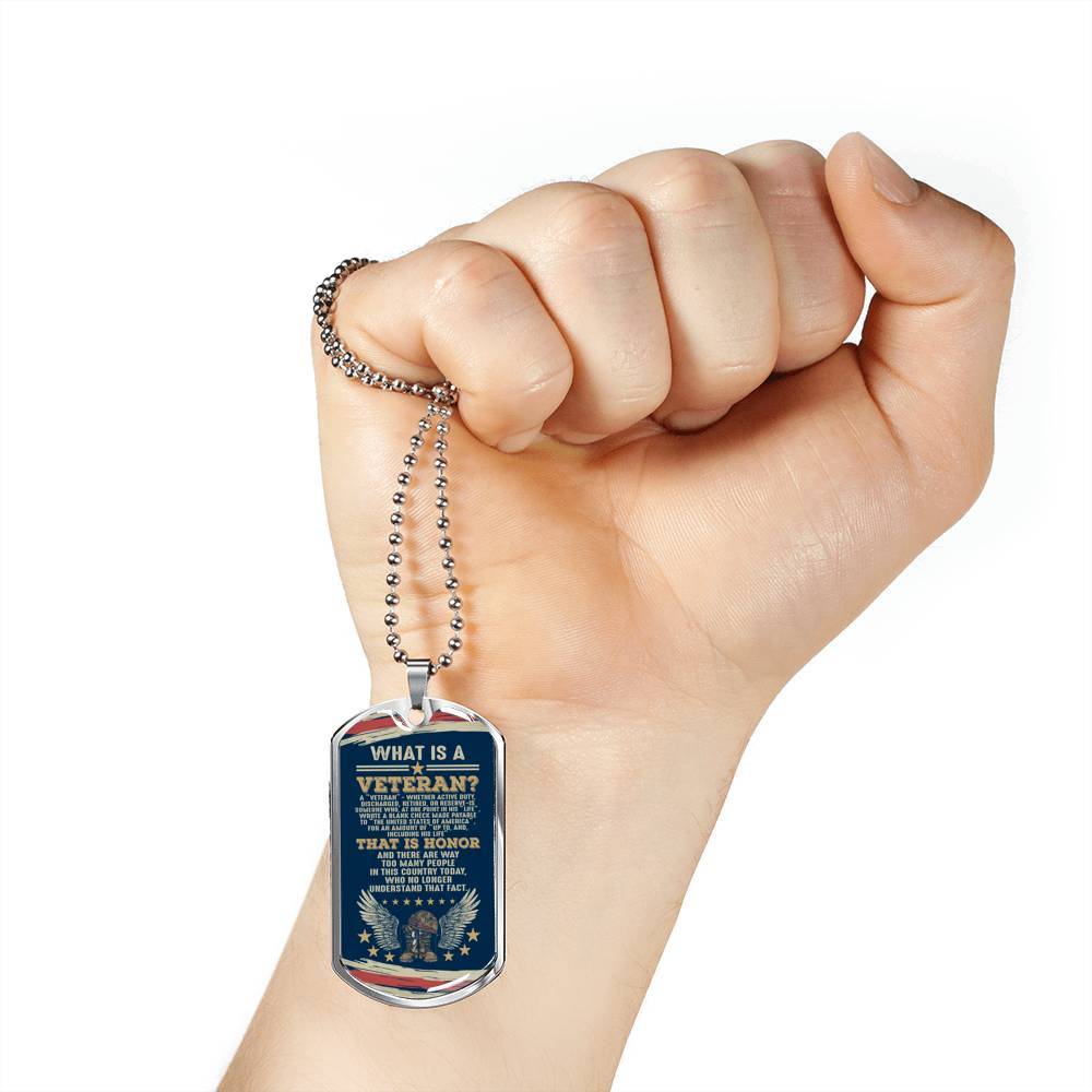 What Is A Veteran Active Duty Discharged Retired Reserve That Is Honor Dog Tag Pendant Necklace - Dog Tag (Silver) What Is A Veteran Active Duty Discharged Retired Reserve That Is Honor Dog Tag Pendant Necklace - Dog Tag (Silver)