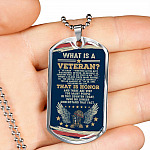 What Is A Veteran Active Duty Discharged Retired Reserve That Is Honor Dog Tag Pendant Necklace - Dog Tag (Silver) What Is A Veteran Active Duty Discharged Retired Reserve That Is Honor Dog Tag Pendant Necklace - Dog Tag (Silver)