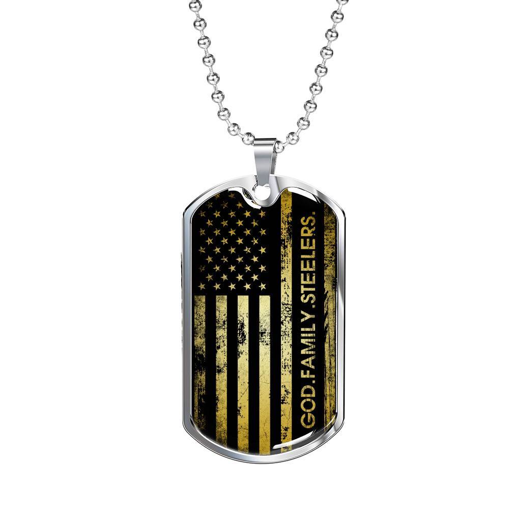 God Family Badass Veteran Dog Tag Pendant Necklace - US Veteran Gifts - Dog Tag (Silver) God Family Badass Veteran Dog Tag Pendant Necklace - US Veteran Gifts - Dog Tag (Silver)