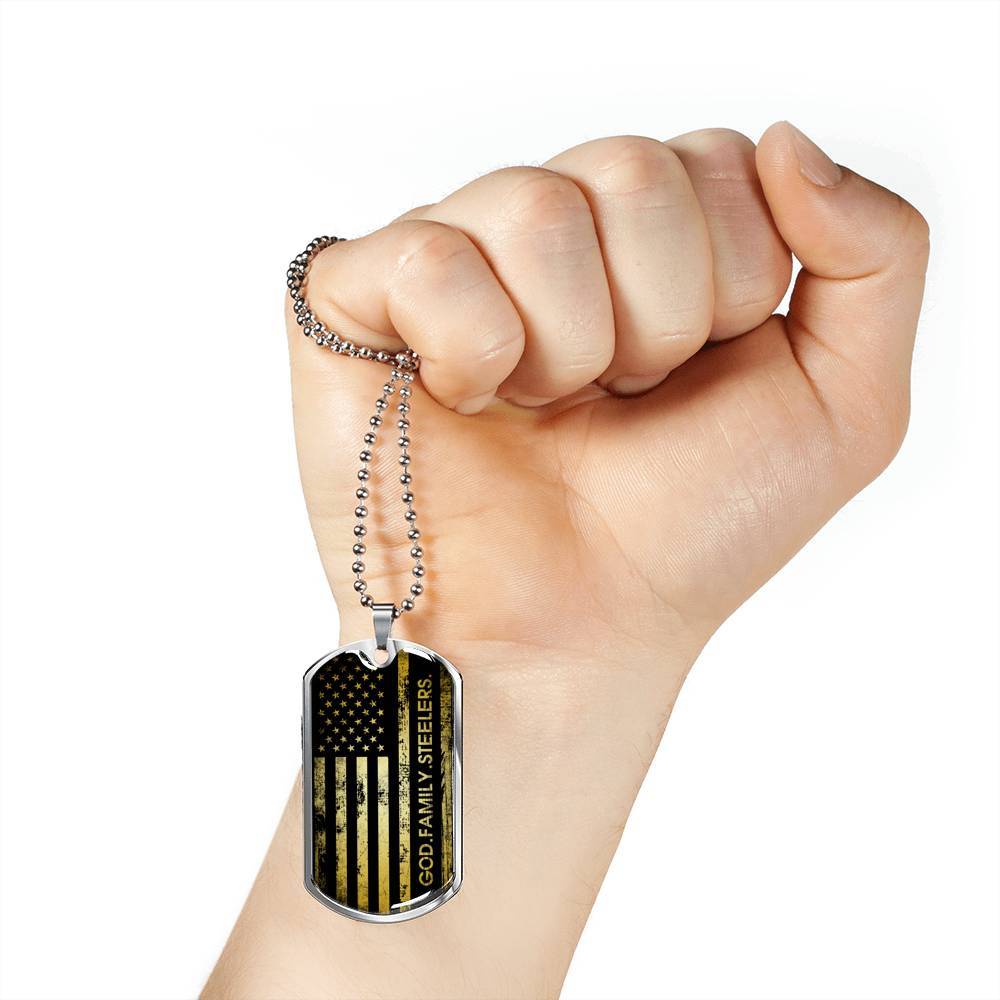 God Family Badass Veteran Dog Tag Pendant Necklace - US Veteran Gifts - Dog Tag (Silver) God Family Badass Veteran Dog Tag Pendant Necklace - US Veteran Gifts - Dog Tag (Silver)