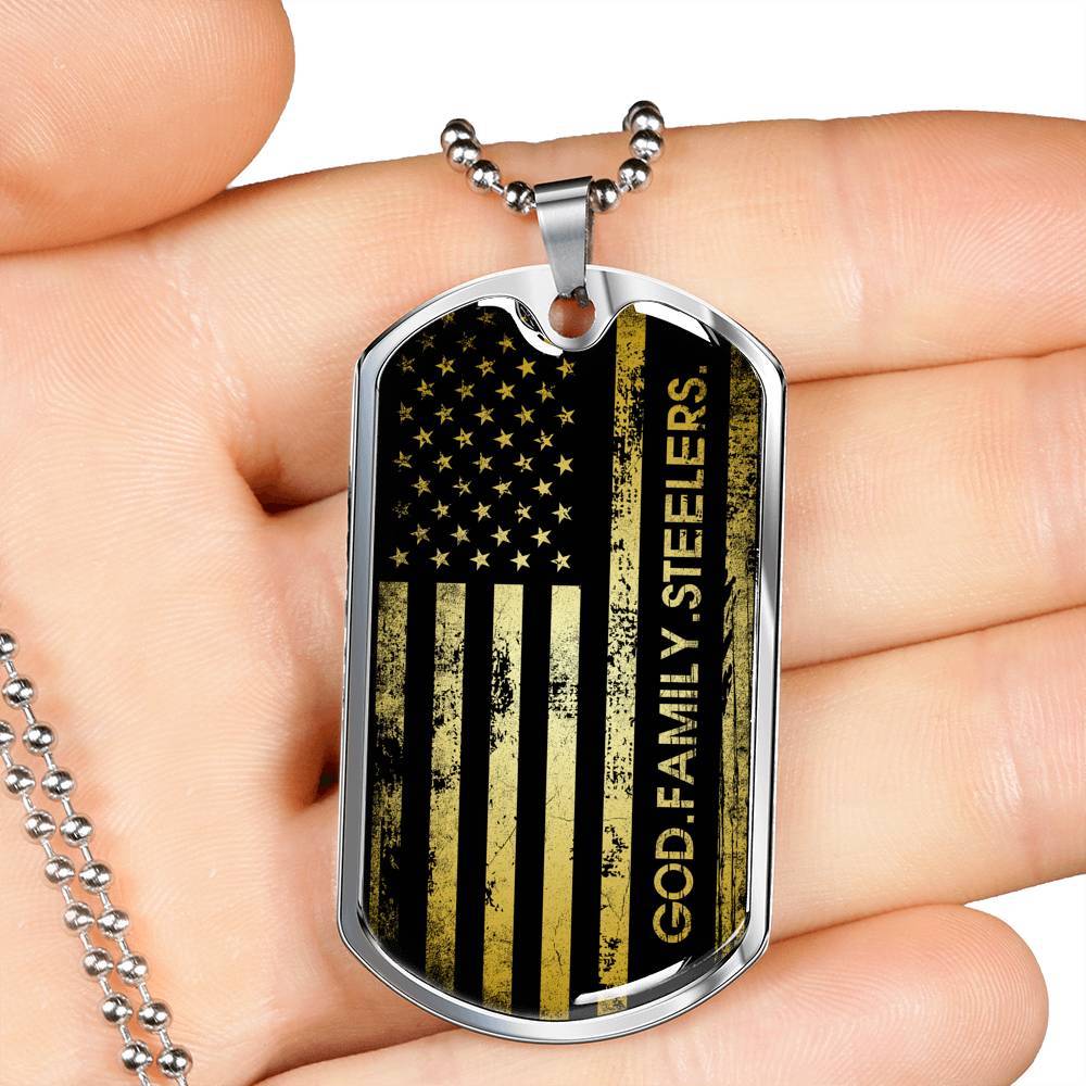 God Family Badass Veteran Dog Tag Pendant Necklace - US Veteran Gifts - Dog Tag (Silver) God Family Badass Veteran Dog Tag Pendant Necklace - US Veteran Gifts - Dog Tag (Silver)