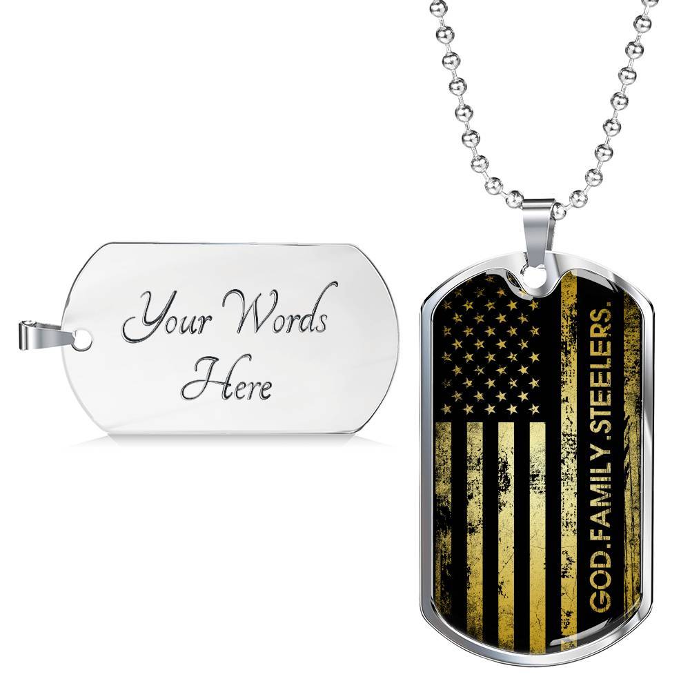 God Family Badass Veteran Dog Tag Pendant Necklace - US Veteran Gifts - Dog Tag (Silver) God Family Badass Veteran Dog Tag Pendant Necklace - US Veteran Gifts - Dog Tag (Silver)