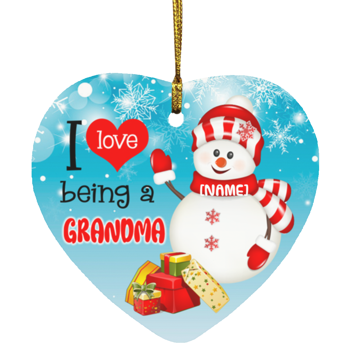 Personalized I Love I Being A Grandma Grandmother Gift Christmas Flat Holiday Heart Ornament Keepsake, White, SUBORNH Heart Ornament Personalized I Love I Being A Grandma Grandmother Gift Christmas Flat Holiday Heart Ornament Keepsake, White, SUBORNH Heart Ornament
