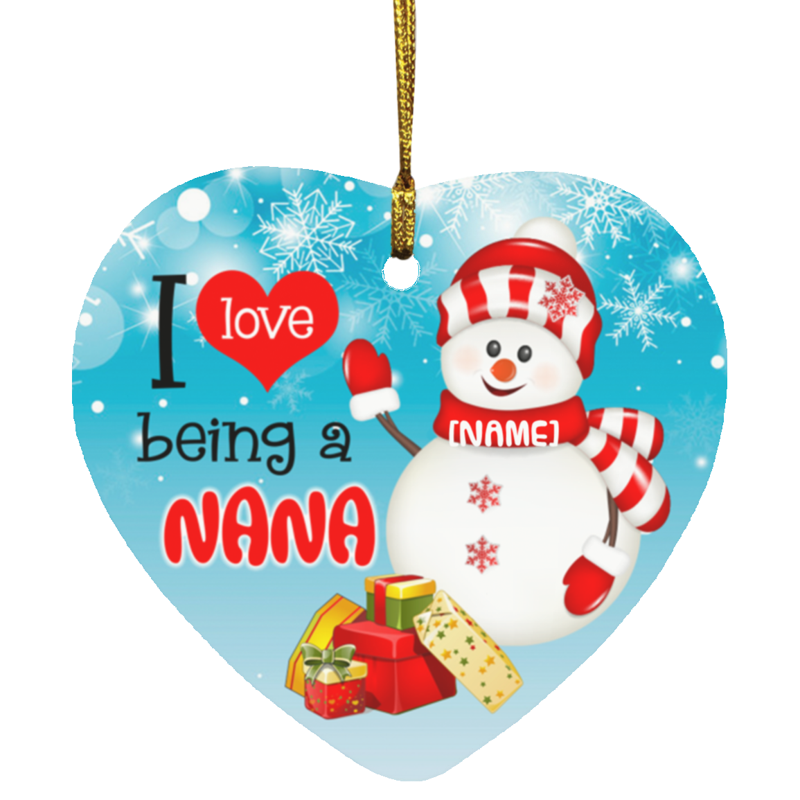 Personalized I Love I Being A Nana Grandmother Gift Christmas Flat Holiday Heart Ornament Keepsake, White, SUBORNH Heart Ornament Personalized I Love I Being A Nana Grandmother Gift Christmas Flat Holiday Heart Ornament Keepsake, White, SUBORNH Heart Ornament