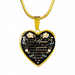 Dragonfly I Call You Nana Because You Are Way Too Cool To Be Called Grandmother Luxury Heart Pendant Necklace - Heart Luxury Necklace (Gold Plated)