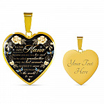 Dragonfly I Call You Nana Because You Are Way Too Cool To Be Called Grandmother Luxury Heart Pendant Necklace - Heart Luxury Necklace (Gold Plated)