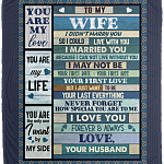 To My Wife I Didn't Marry You So I Could Live With You Fleece Blanket - Premium Sherpa Blanket, White, Cozy Plush Fleece Blanket - 50x60 To My Wife I Didn't Marry You So I Could Live With You Fleece Blanket - Premium Sherpa Blanket, White, Cozy Plush Fleece Blanket - 50x60