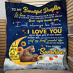 5O. Beautiful Daughter-Dad Blanket Mockup 9