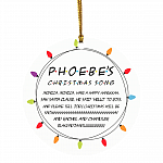 Phoebes Christmas Song Friends Tv Show Best Friends Ornament The One Where We Were Quarantined Circle Ornament, White, Circle Ornament Phoebes Christmas Song Friends Tv Show Best Friends Ornament The One Where We Were Quarantined Circle Ornament, White, Circle Ornament