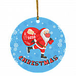 Merry Christmas Santa Claus Snowflakes Toilet Paper 2020 Circle Ornament - Holiday Pandemic Gift, White, Circle Ornament Merry Christmas Santa Claus Snowflakes Toilet Paper 2020 Circle Ornament - Holiday Pandemic Gift, White, Circle Ornament