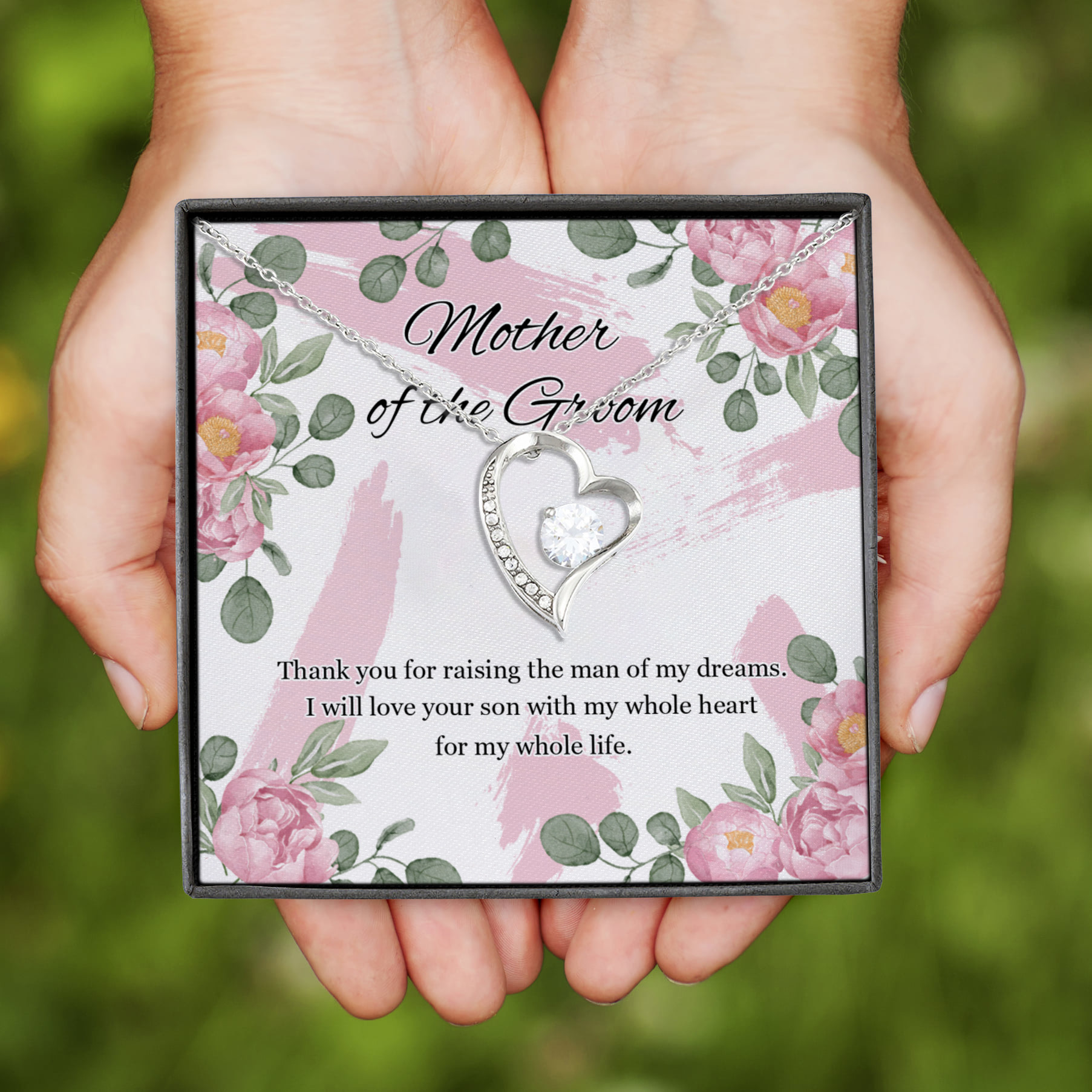 111KNG. Mother of The Groom(4) Forever Love Necklace (Silver)