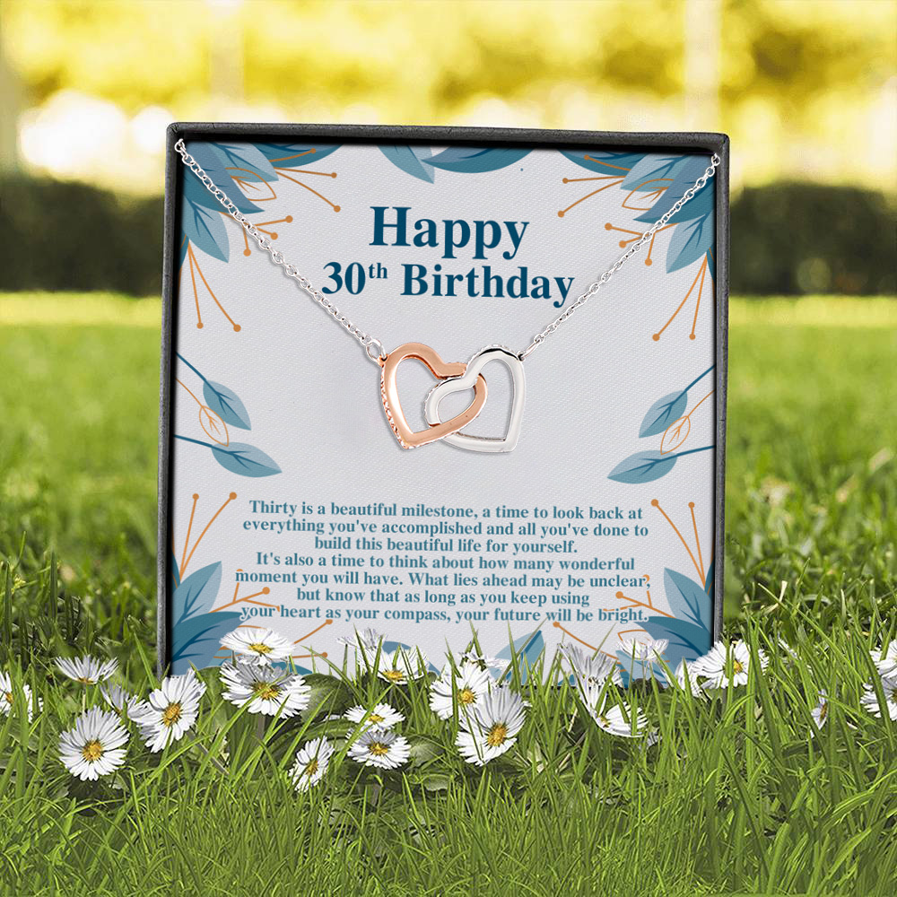 3UT. 30th Birthday (3) Interlocking Hearts Necklace 2