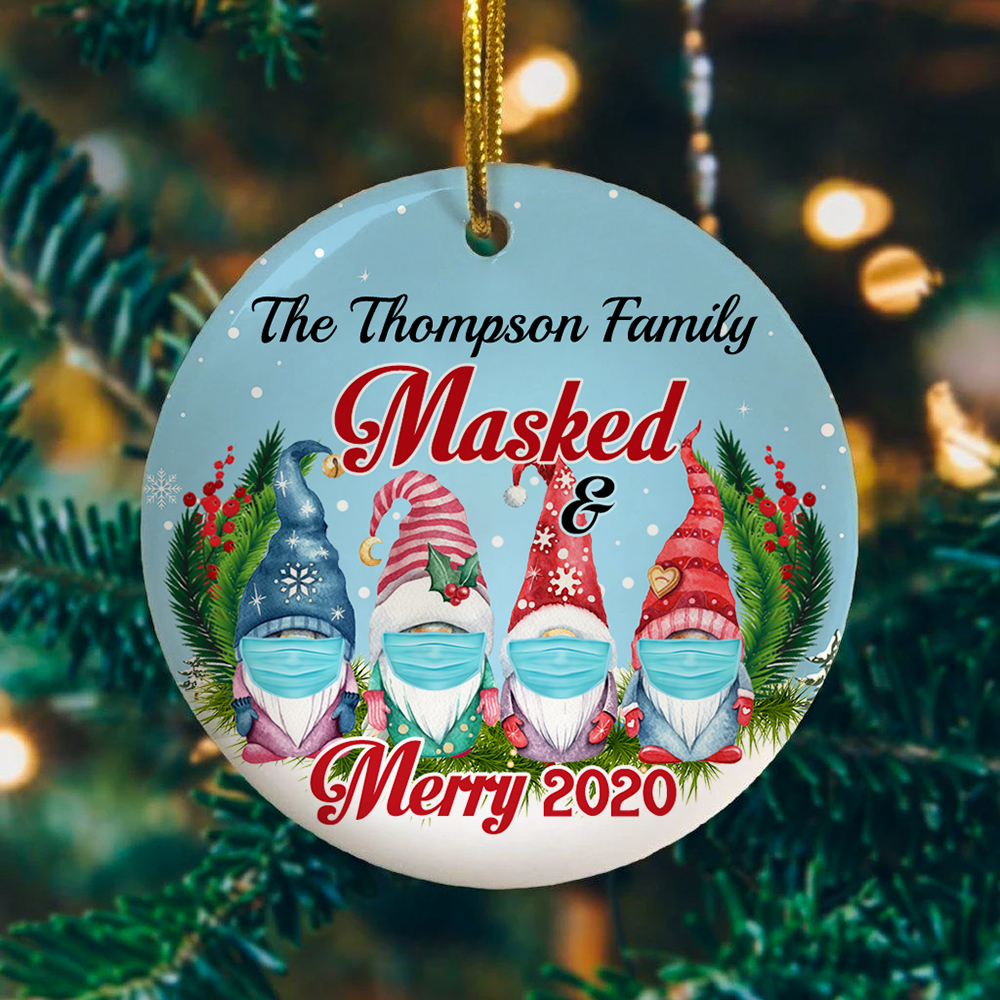 9VT. 4 Gnome Family Masked Personalized - mk2