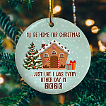 5VT. UU TIEN I'll Be Home For Christmas ornament mockup
