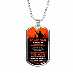 To My Hunting Dad So Much Of Me Is Made From What I Learned From You I Love You Dog Tag Pendant Necklace - Dog Tag (Silver)