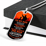 To My Hunting Dad So Much Of Me Is Made From What I Learned From You I Love You Dog Tag Pendant Necklace - Dog Tag (Silver)