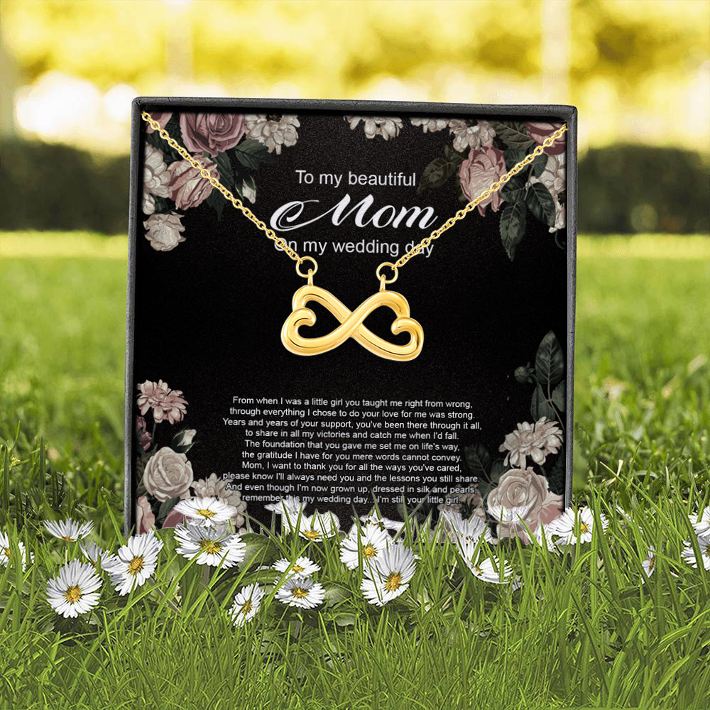 2O. My Beautiful Mom(4) Infinity Heart Necklace (Gold) 2