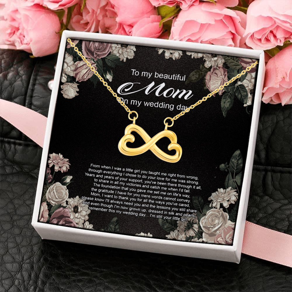 2O. My Beautiful Mom(4) Infinity Heart Necklace (Gold) 4