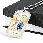 To My Husband From Wife Our Home Ain't No Castle Our Life Ain't No Fairy Tale Dog Tag Pendant Necklace - Dog Tag (Silver)
