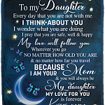From Mom To My Daughter Everyday That You Are Not with Me Fleece Blanket - Mink Sherpa Blanket - Woven Blanket, White, Cozy Plush Fleece Blanket - 50x60 From Mom To My Daughter Everyday That You Are Not with Me Fleece Blanket - Mink Sherpa Blanket - Woven Blanket, White, Cozy Plush Fleece Blanket - 50x60