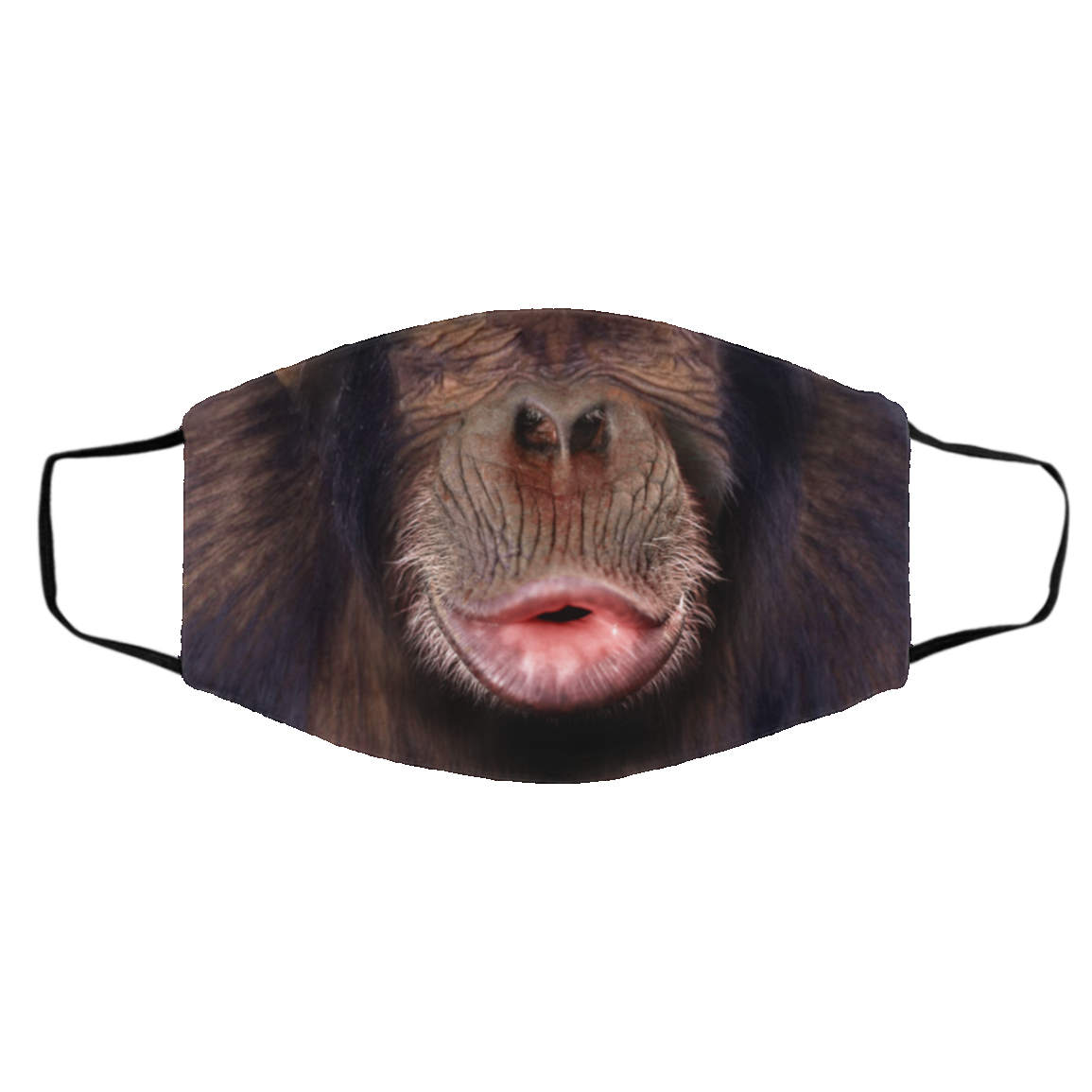 Chimp Mouth Happy Washable Reusable Custom Printed Cloth Face Mask Cover - Chimpanzee Face Mask, White, Cloth Face Cover – Medium/Large Chimp Mouth Happy Washable Reusable Custom Printed Cloth Face Mask Cover - Chimpanzee Face Mask, White, Cloth Face Cover – Medium/Large