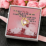 8HP_ To The Love Of My Life message card Forever Love Necklace (Gold) 4