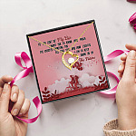 8HP_ To The Love Of My Life message card Forever Love Necklace (Gold) 5