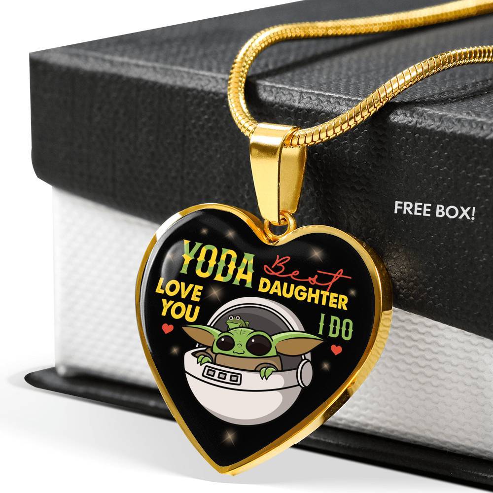 Youda Best Daughter Ever Love You I Do Heart Pendant Necklace Gifts To Daughter - Heart Luxury Necklace (Gold Plated) Youda Best Daughter Ever Love You I Do Heart Pendant Necklace Gifts To Daughter - Heart Luxury Necklace (Gold Plated)