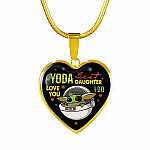 Youda Best Daughter Ever Love You I Do Heart Pendant Necklace Gifts To Daughter - Heart Luxury Necklace (Gold Plated)