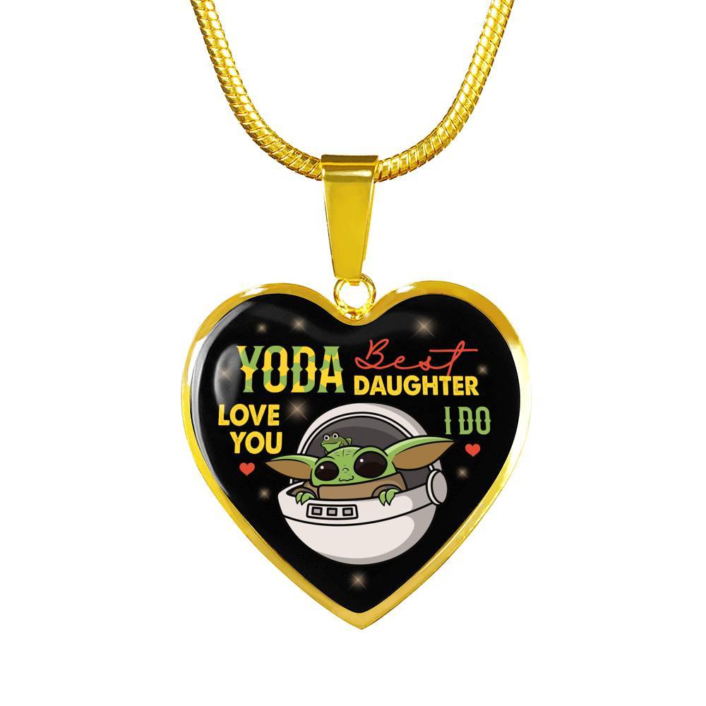 Youda Best Daughter Ever Love You I Do Heart Pendant Necklace Gifts To Daughter - Heart Luxury Necklace (Gold Plated) Youda Best Daughter Ever Love You I Do Heart Pendant Necklace Gifts To Daughter - Heart Luxury Necklace (Gold Plated)