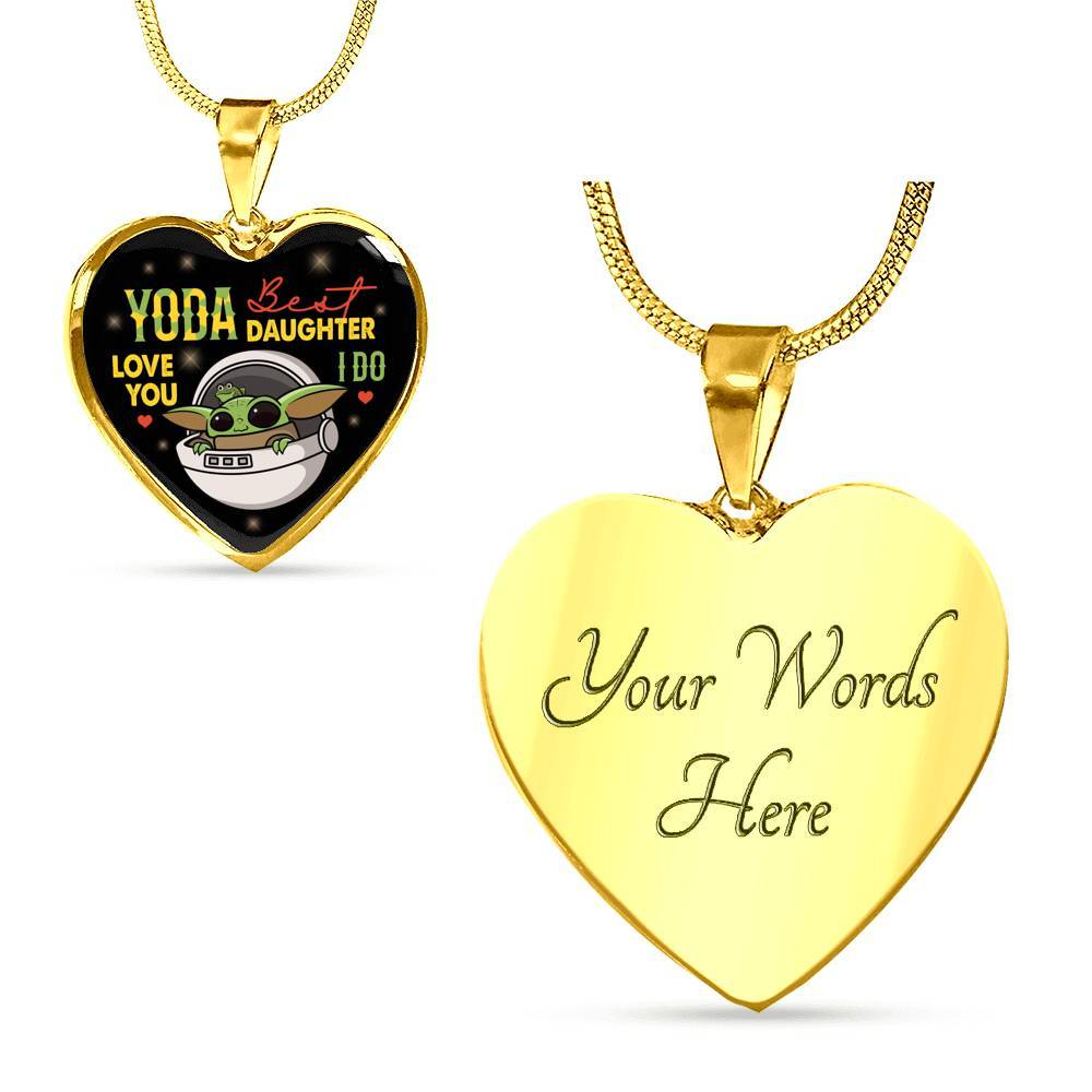 Youda Best Daughter Ever Love You I Do Heart Pendant Necklace Gifts To Daughter - Heart Luxury Necklace (Gold Plated) Youda Best Daughter Ever Love You I Do Heart Pendant Necklace Gifts To Daughter - Heart Luxury Necklace (Gold Plated)