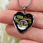 Youda Best Daughter Ever Love You I Do Heart Pendant Necklace Gifts To Daughter - Heart Luxury Necklace (Silver)