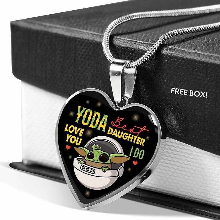 Youda Best Daughter Ever Love You I Do Heart Pendant Necklace Gifts To Daughter - Heart Luxury Necklace (Silver)