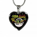 Youda Best Daughter Ever Love You I Do Heart Pendant Necklace Gifts To Daughter - Heart Luxury Necklace (Silver)